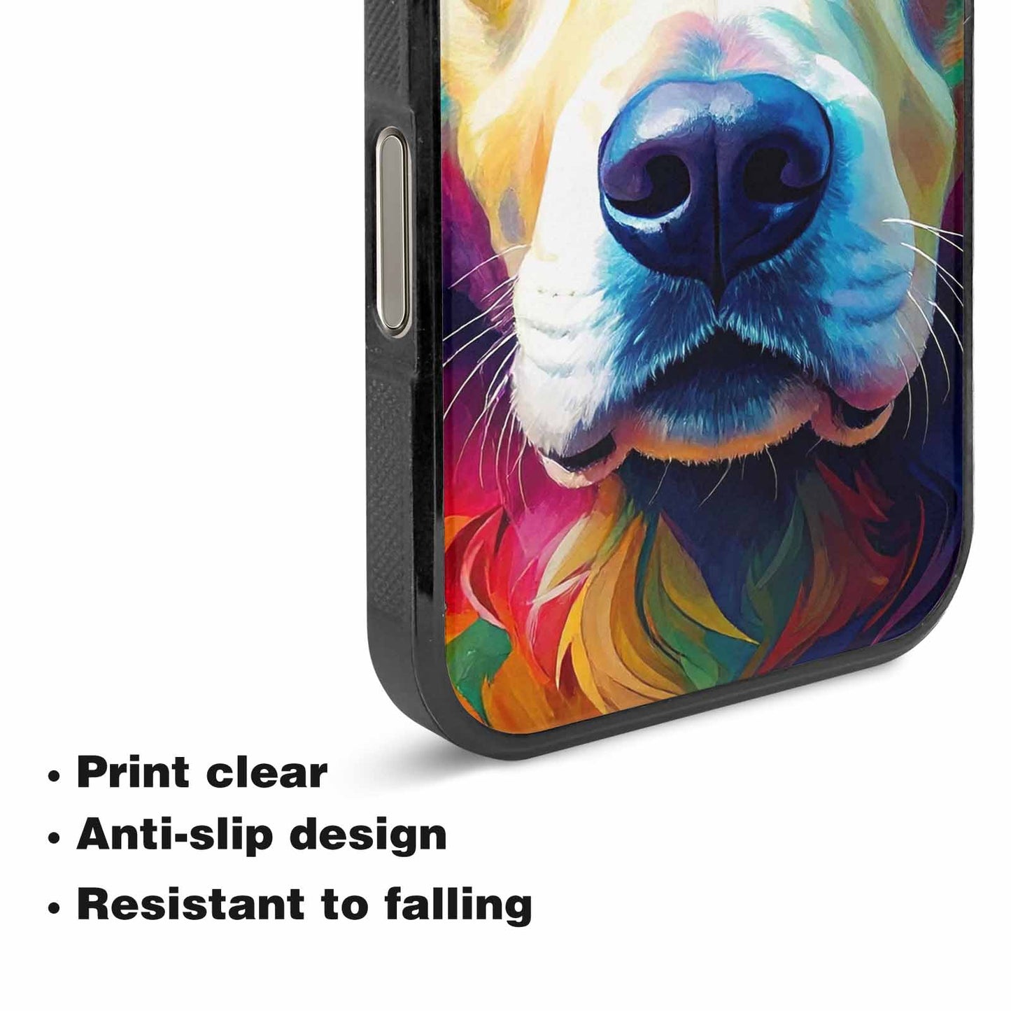iPhone 16 Pro Case — Golden Retriever Watercolor Art Pattern, Custom Phone Case