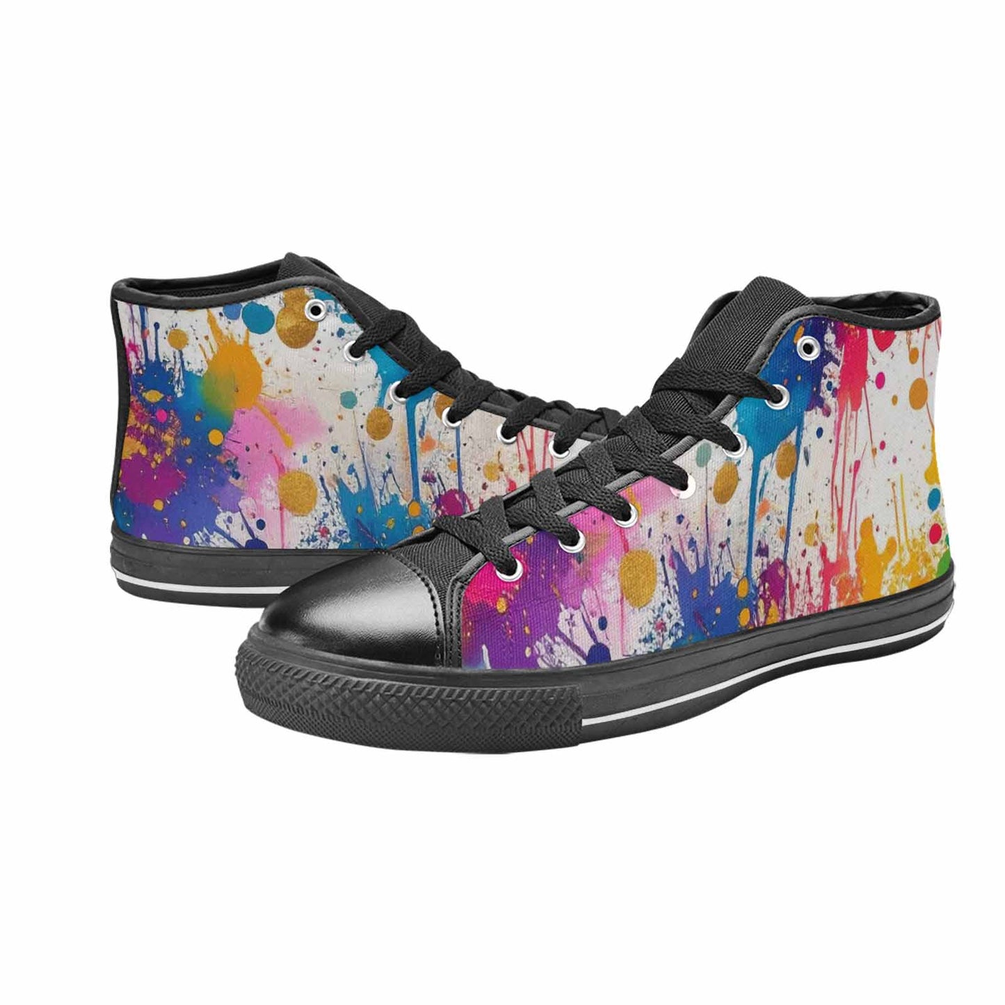 WOMEN'S Paint Splatter High Top Canvas Dreamcore Shoes