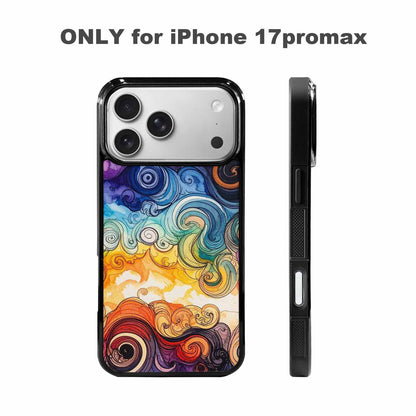 iPhone 17 Pro Max Case — Tie Dye Swirls (black Tie Dye, Custom Print Case Cover