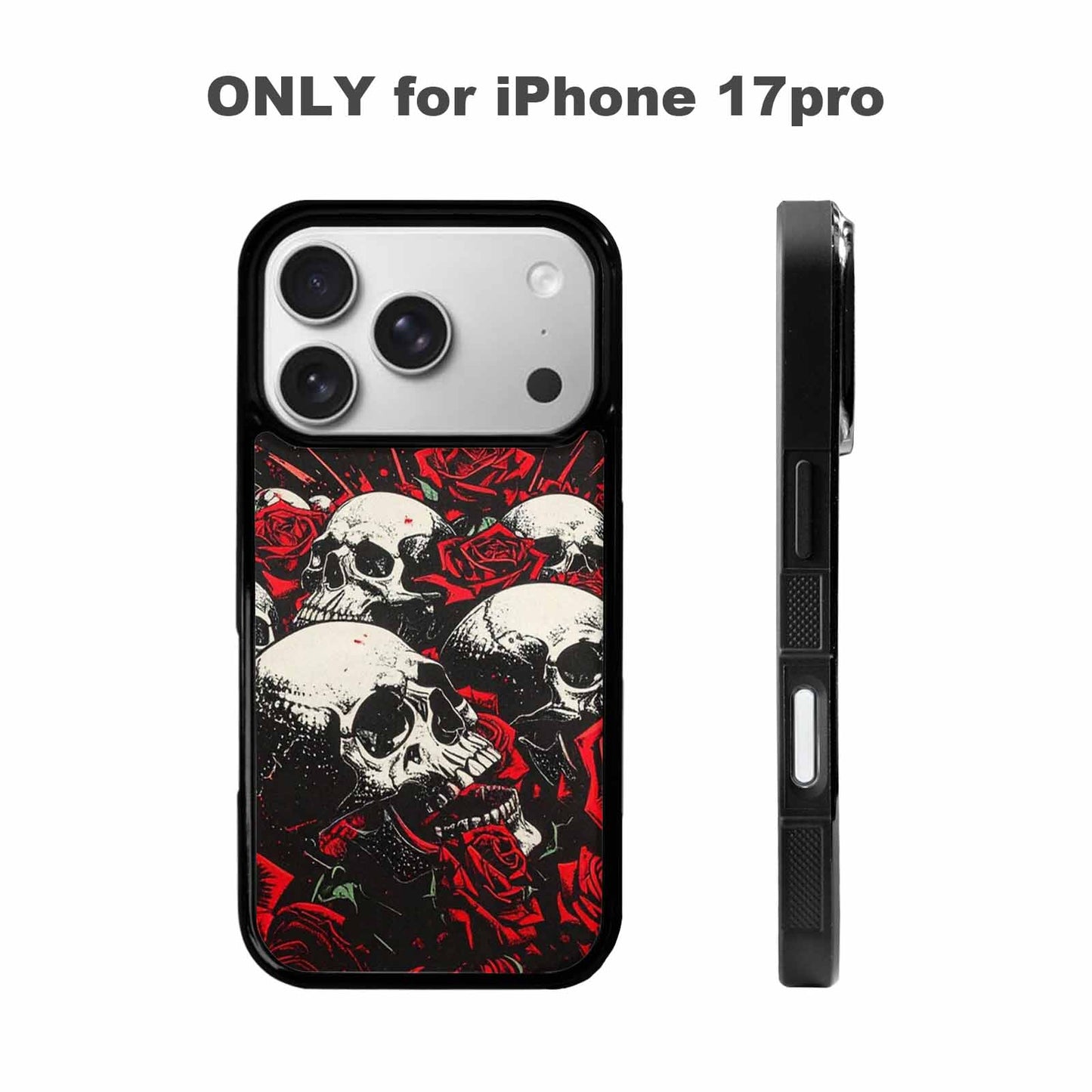 iPhone 17 Pro Case — Skull Dark Art Gothic Print Gothic, Personalized Phone Case
