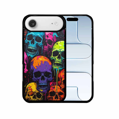 iPhone 17 Air Case — Vibrant Camo Of Skeletons Neon Camo, Custom Art Phone Cover