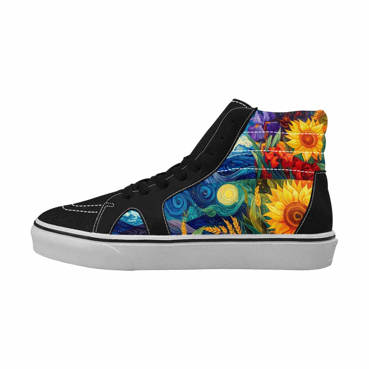 WOMEN'S Blend All Versions High Top Canvas Neon Fantasy Custom Shoes
