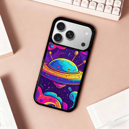 iPhone 17 Pro Case — Alien Ufo Cartoon Art Pattern Alien, Customized Protective Case