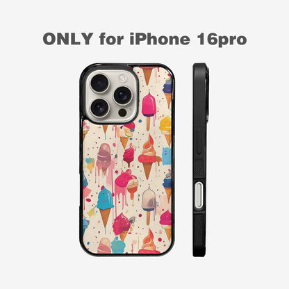 iPhone 16 Pro Case — Ice Cream Motif Ice Cream Motifs, Unique Phone Case Design