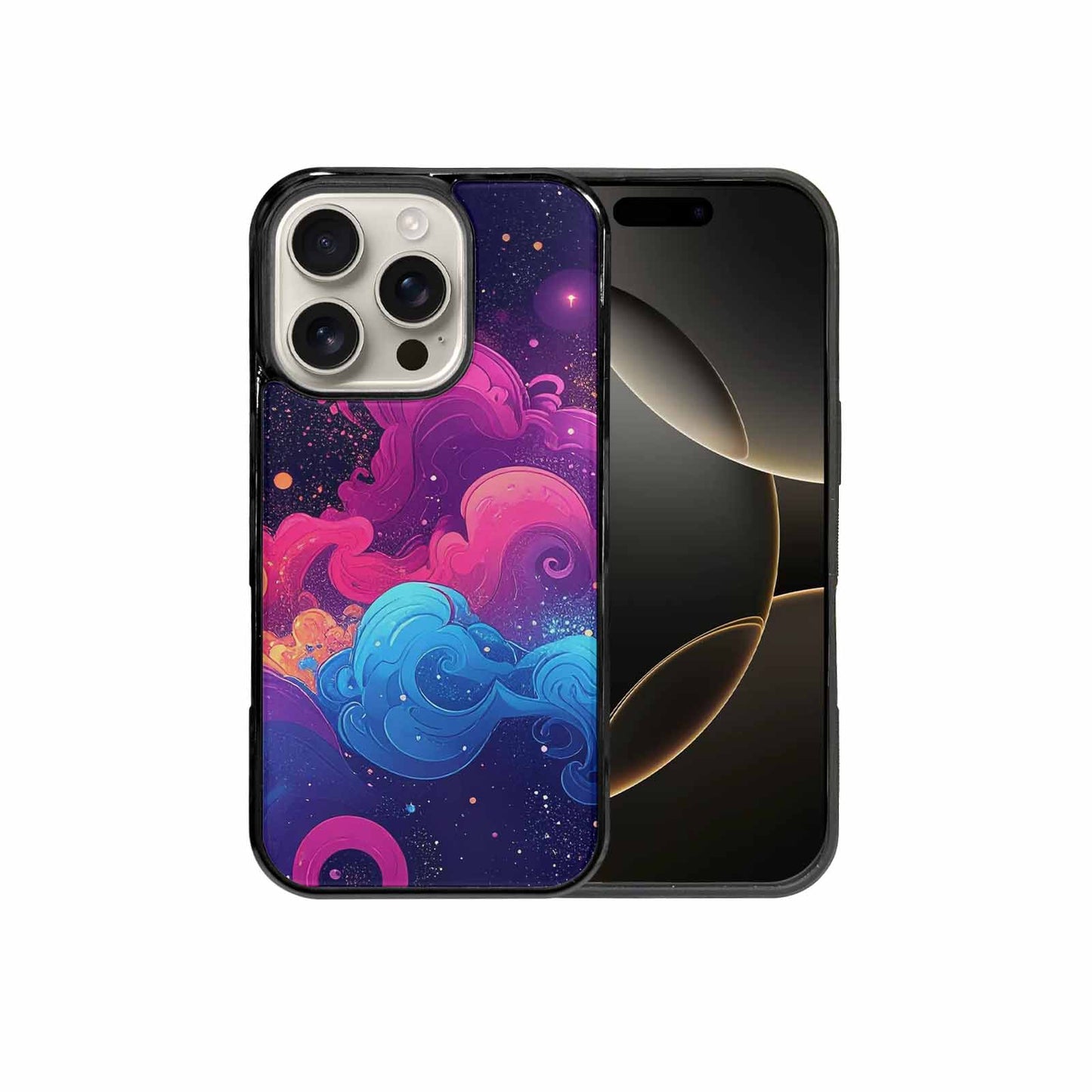 iPhone 16 Pro Case — Rose Galaxy Art Seamless Pattern Vibrant, Custom Made Phone Cover