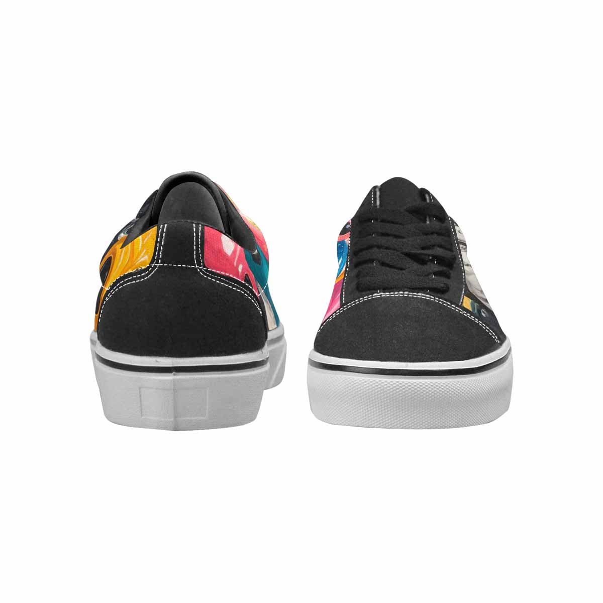 WOMEN'S Aliens  Marble Aliens Lace-Up Canvas Wallpaper Art Sneakers