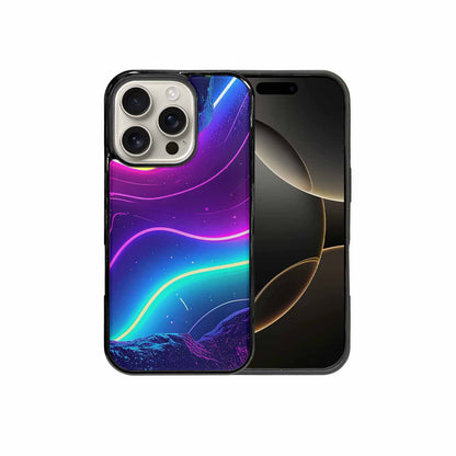 iPhone 16 Pro Case — 1980s Neon Cartoon Art Pattern, Custom Phone Case