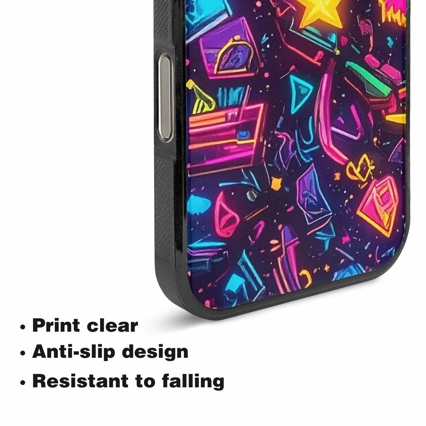 iPhone 16 Pro Max Case — 80s Retro Motif 80s Retro Motifs, Custom Made Phone Cover