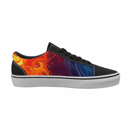 WOMEN'S Fire Flame Canvas Lace-Up Cottagecore Custom Sneakers