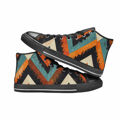 MEN'S Southwestern Geometric Diamond High Top Canvas Aesthetic Custom Sneakers