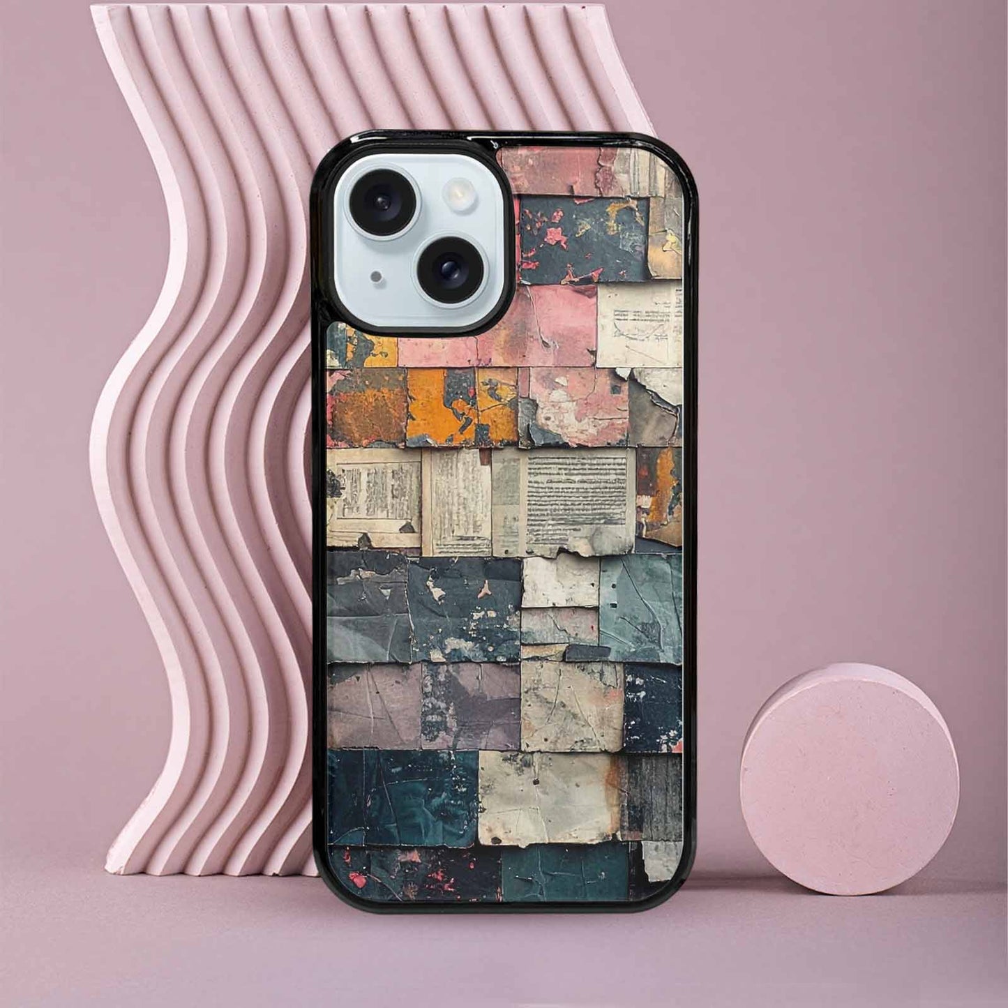 iPhone 15 Case — Distressed Grunge Texture Pattern Hundreds Of, Unique Phone Case Design