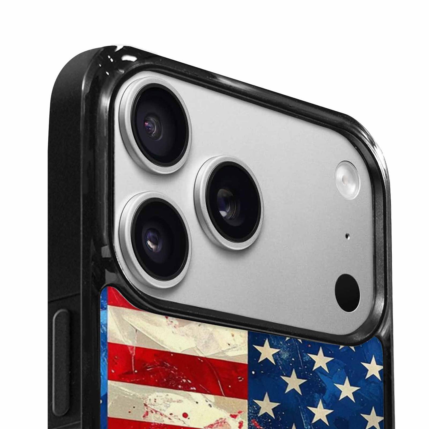 iPhone 17 Pro Case — Small American Flag Stars And Galaxy, Custom Made Phone Cover