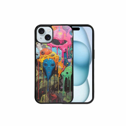 iPhone 15 Plus Case — Aliens Camomelting Aliens Patt 5xk Personalized, Custom Made Phone Cover