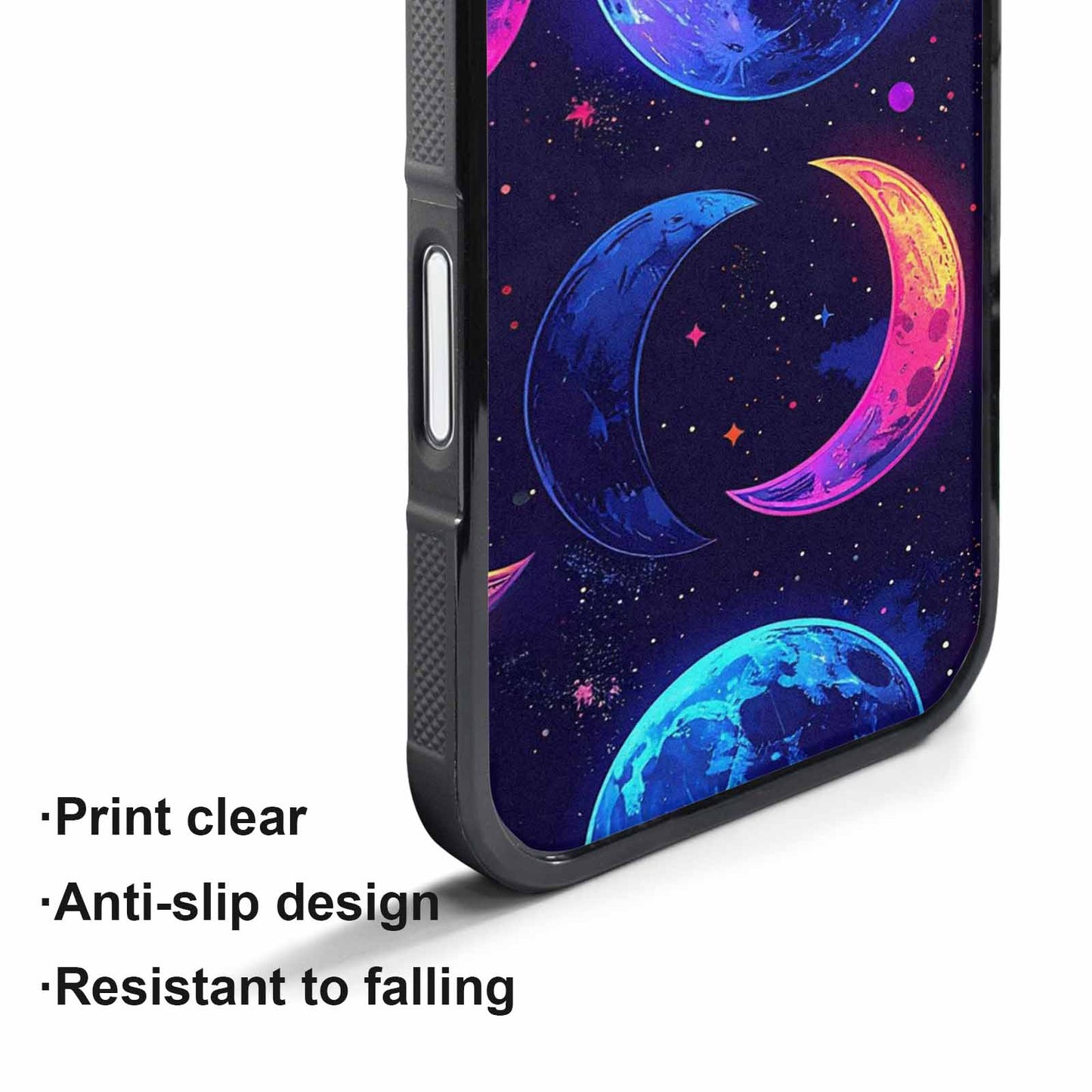 iPhone 17 Pro Max Case — Neon Winter Moon Cartoon Cute, Original Design Phone Case