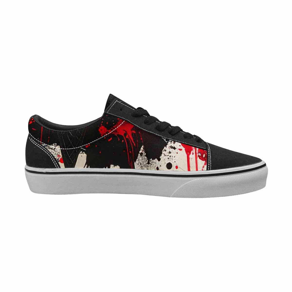 WOMEN'S Ice Cream Motif Lace-Up Canvas Neon Fantasy Custom Shoes