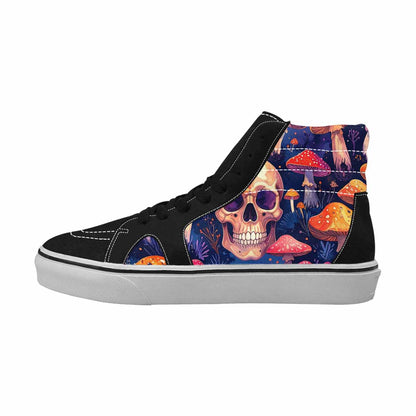 MEN'S Mushroom Skulls High Top Canvas Vivid Custom Sneakers