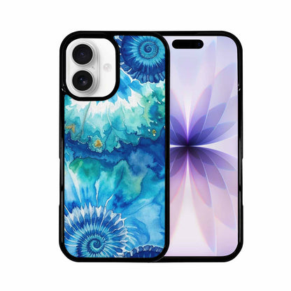 iPhone 17 Case — Tie Dye Ocean Blues Tie Dye, Personalized Phone Case