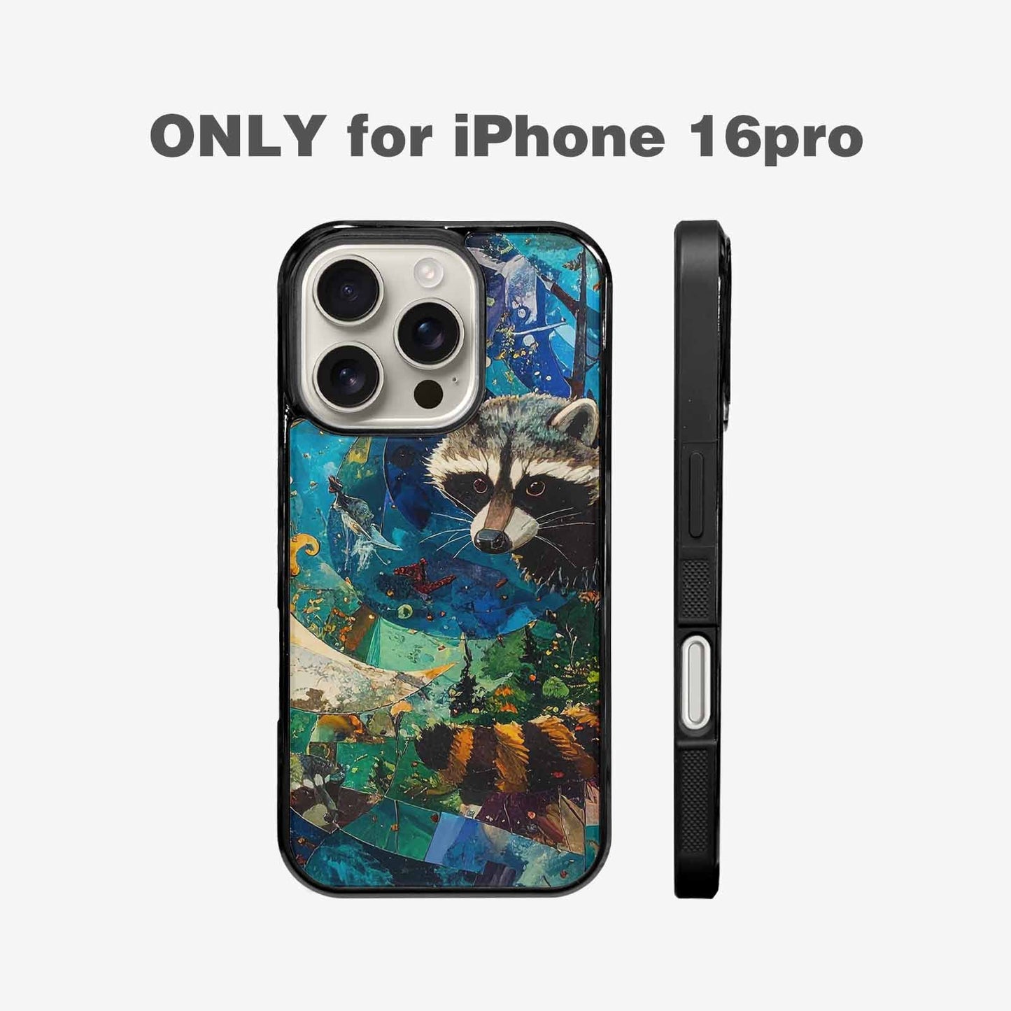 iPhone 16 Pro Case — Raccoon Bandit Raccoon Bandit Pattern Hundreds, Original Design Phone Case