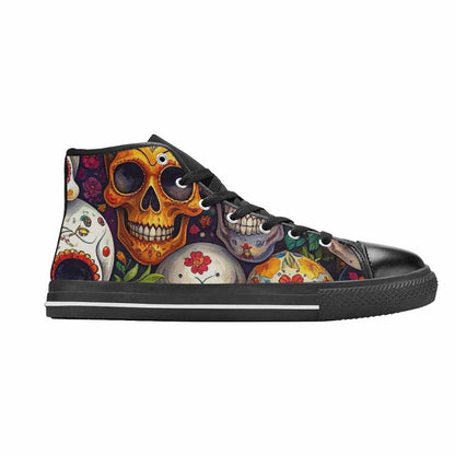 MEN'S Skull High Top Canvas Dark Academia Shoes