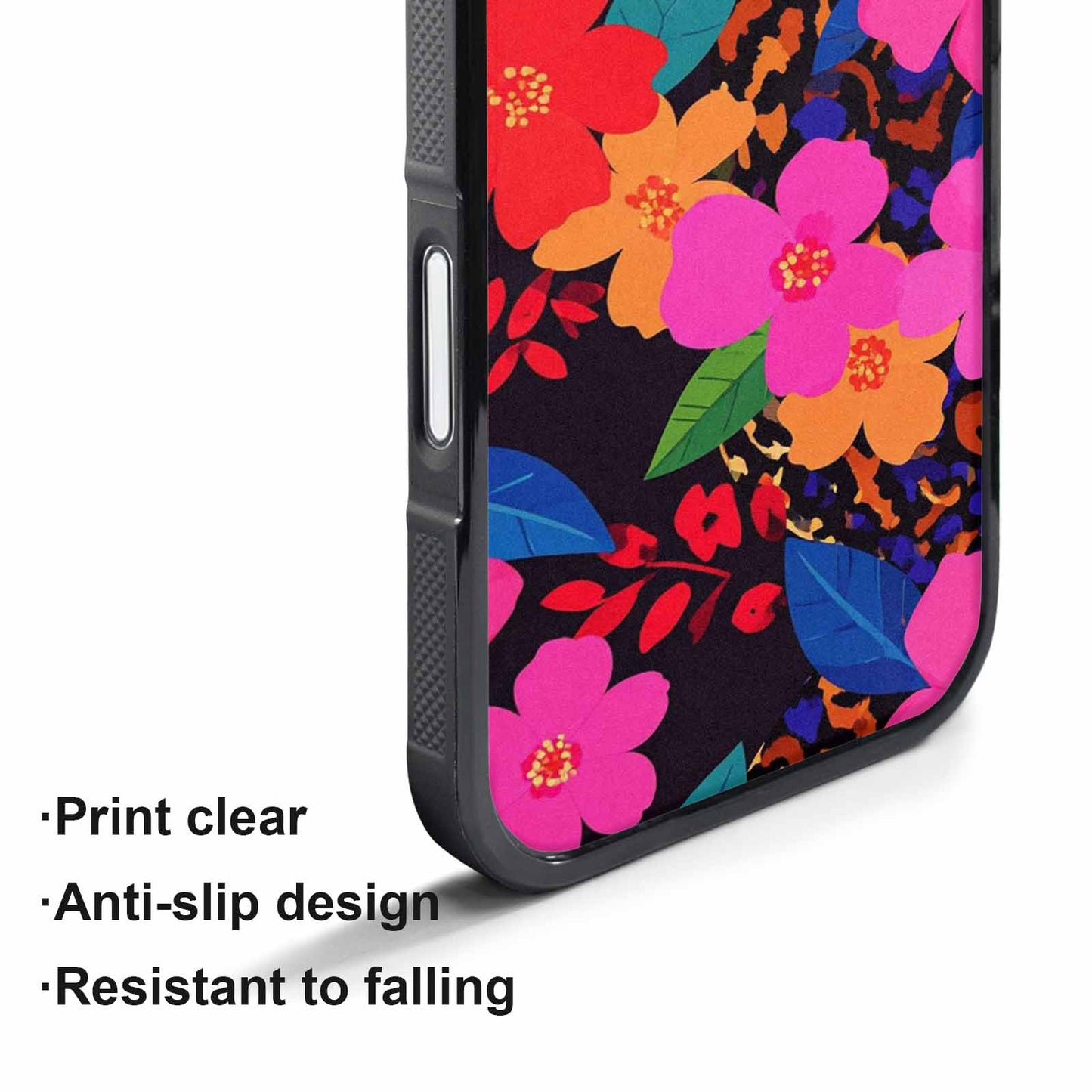 iPhone 17 Pro Max Case — Leopard Print Floral Seamless Animal Print, Custom Printed Phone Case