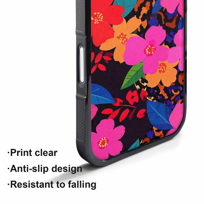 iPhone 17 Pro Max Case — Leopard Print Floral Seamless Animal Print, Custom Printed Phone Case