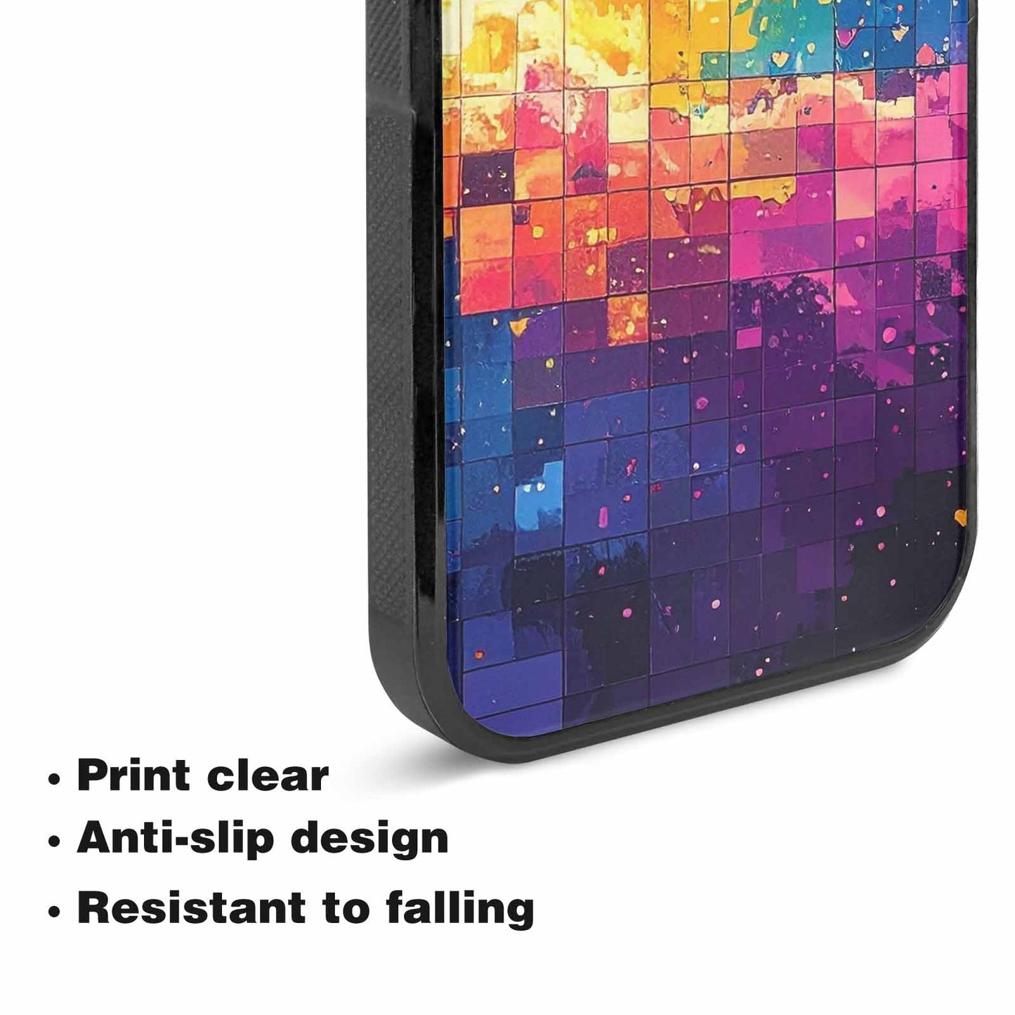 iPhone 15 Case — Pixel Art 8 Bit Burst Pattern, Custom Phone Case