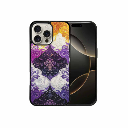iPhone 16 Pro Max Case — Nonbinary Flag Color Theme Small Rainbow, Unique Phone Case Design