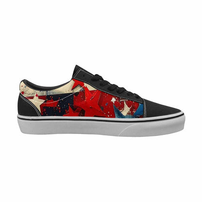 WOMEN'S Patriotic Stars Stripes Lace-Up Canvas Neon Fantasy Shoes