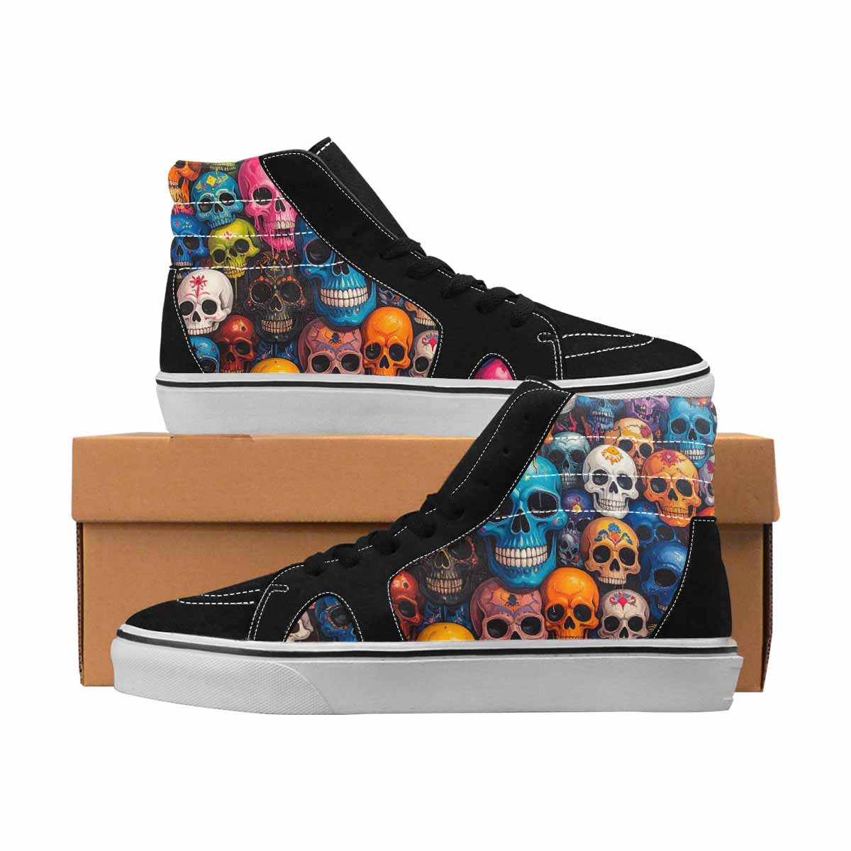 MEN'S Skulls High Top Canvas Boutique Dreamcore Custom Print Sneakers