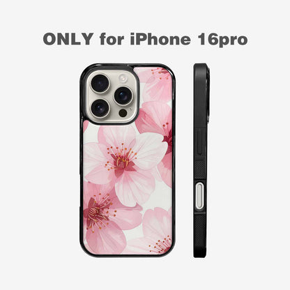 iPhone 16 Pro Case — Japanese Cherry Blossom Pattern Sakura Flowers, Unique Phone Case Design