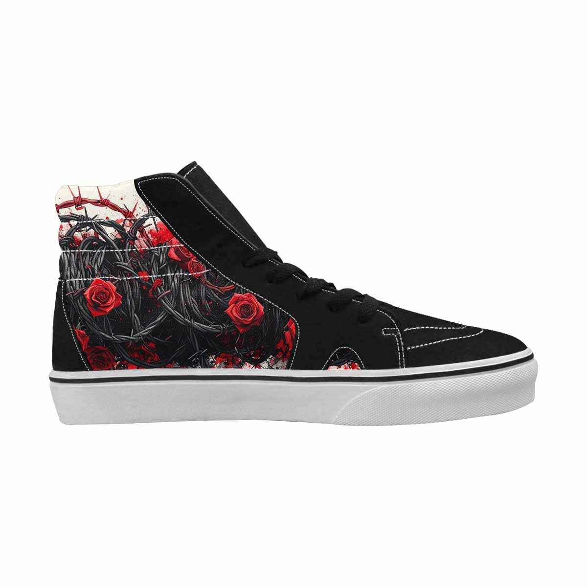 MEN'S Barbed Wire Coil High Top Canvas Y2K Custom Shoes