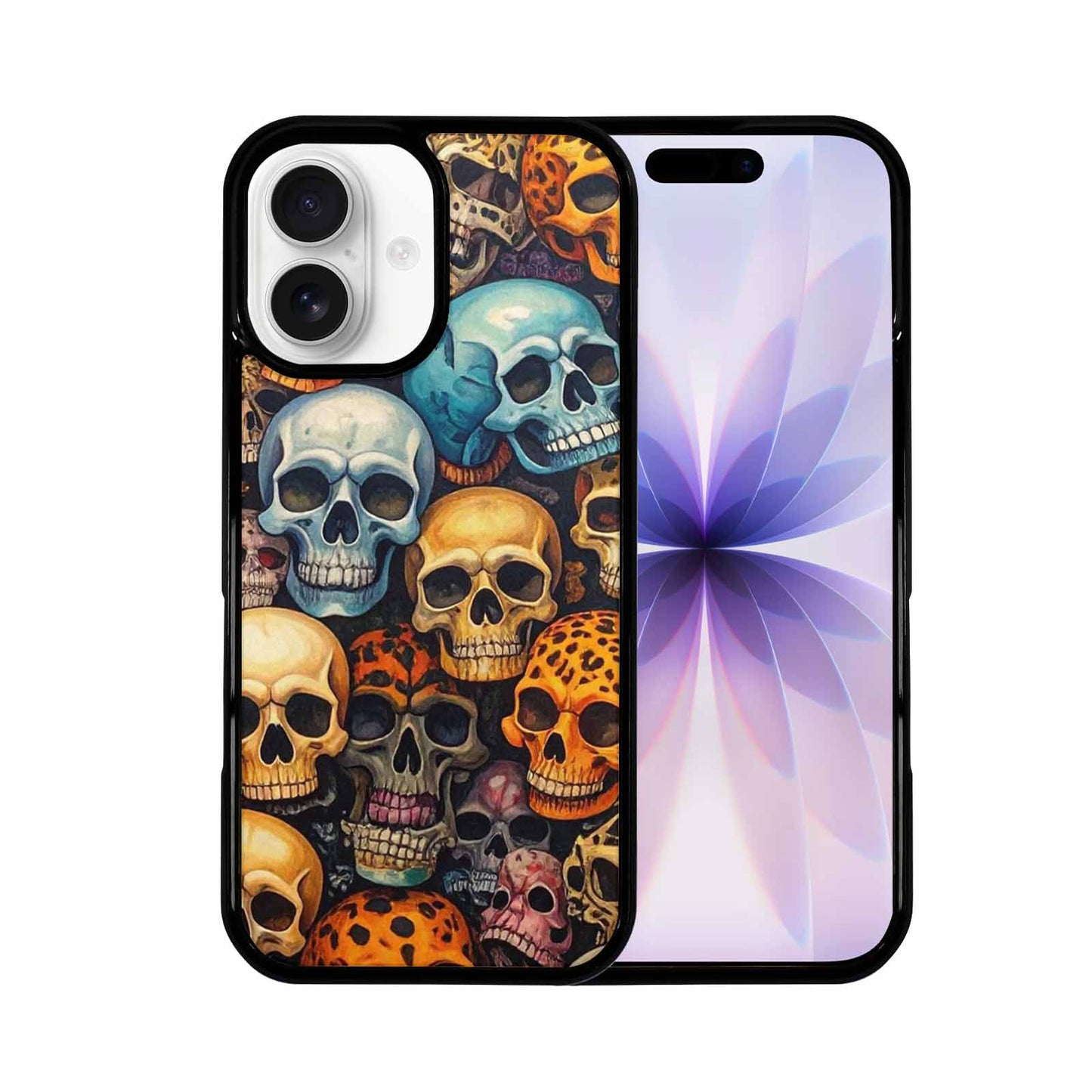 iPhone 17 Case — Skulls Pattern Hundreds Of Gothic Skulls, Custom Printed Phone Case