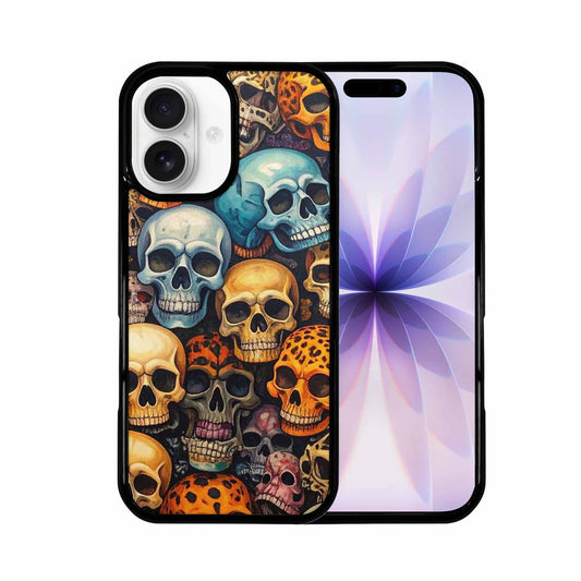 iPhone 17 Case — Skulls Pattern Hundreds Of Gothic Skulls, Custom Printed Phone Case