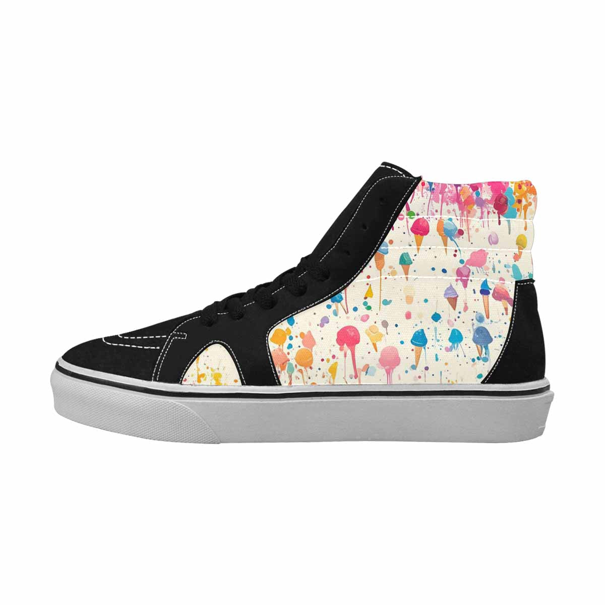 MEN'S Ice Cream Motif Ice High Top Canvas Cottagecore Sneakers