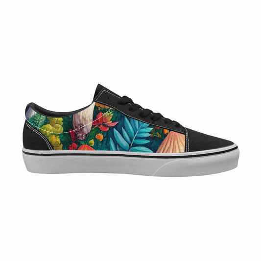 MEN'S Mushrooms - Botanical Mushrooms Lace-Up Canvas Melting Art Custom Sneakers