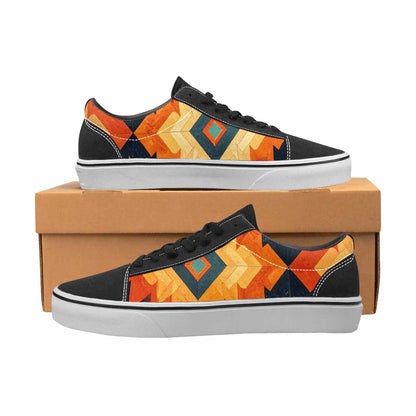 WOMEN'S Southwestern Geometric Diamond Canvas Lace-Up Vivid Sneakers