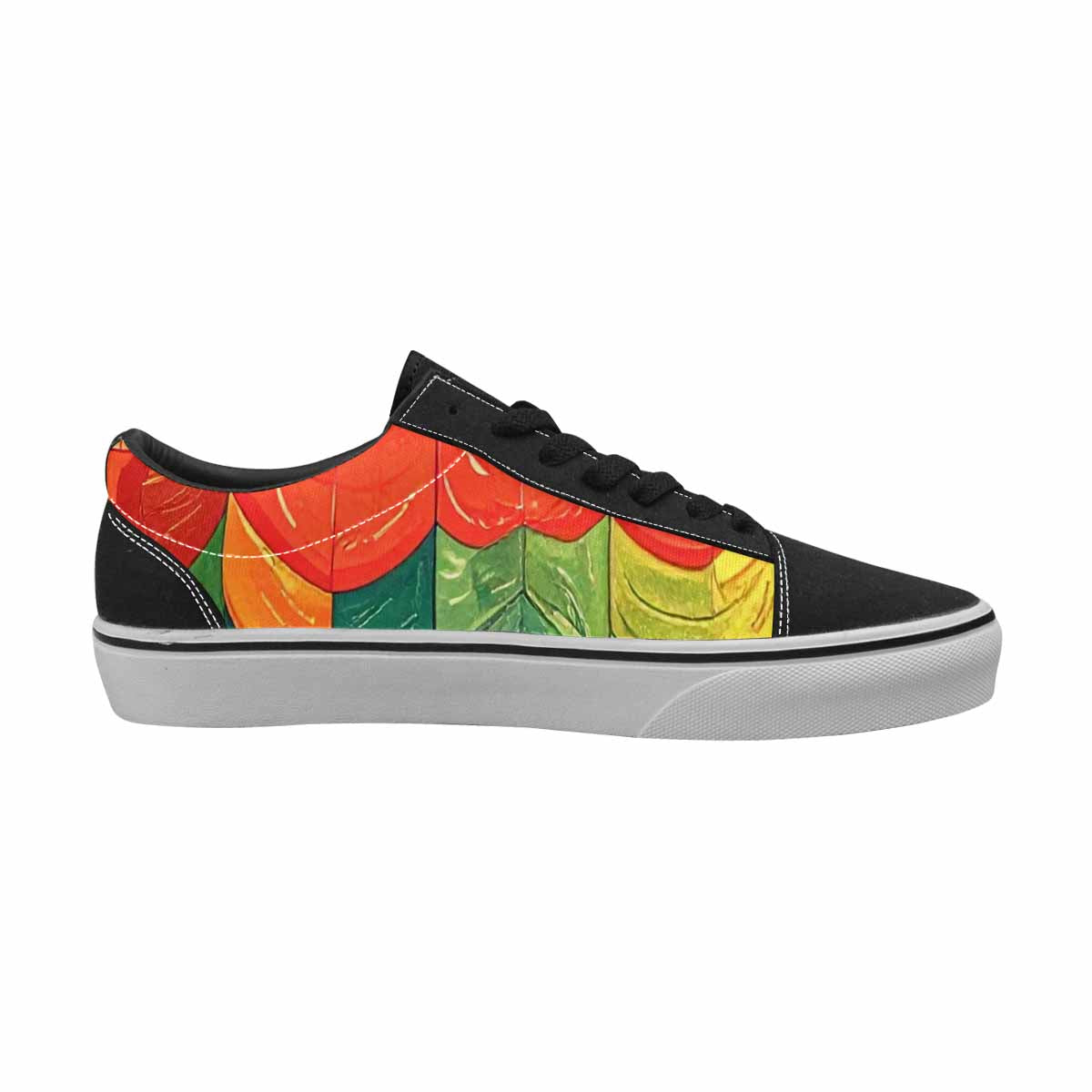 WOMEN'S Transgender Flag Color Canvas Lace-Up Vivid Custom Shoes
