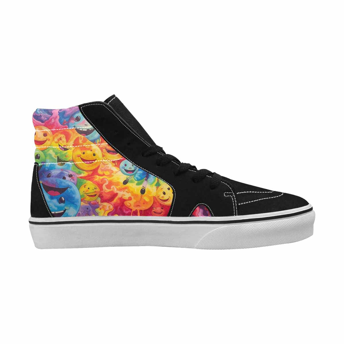 MEN'S Smiley Facessmiley Faces  High Top Canvas Dreamcore Shoes