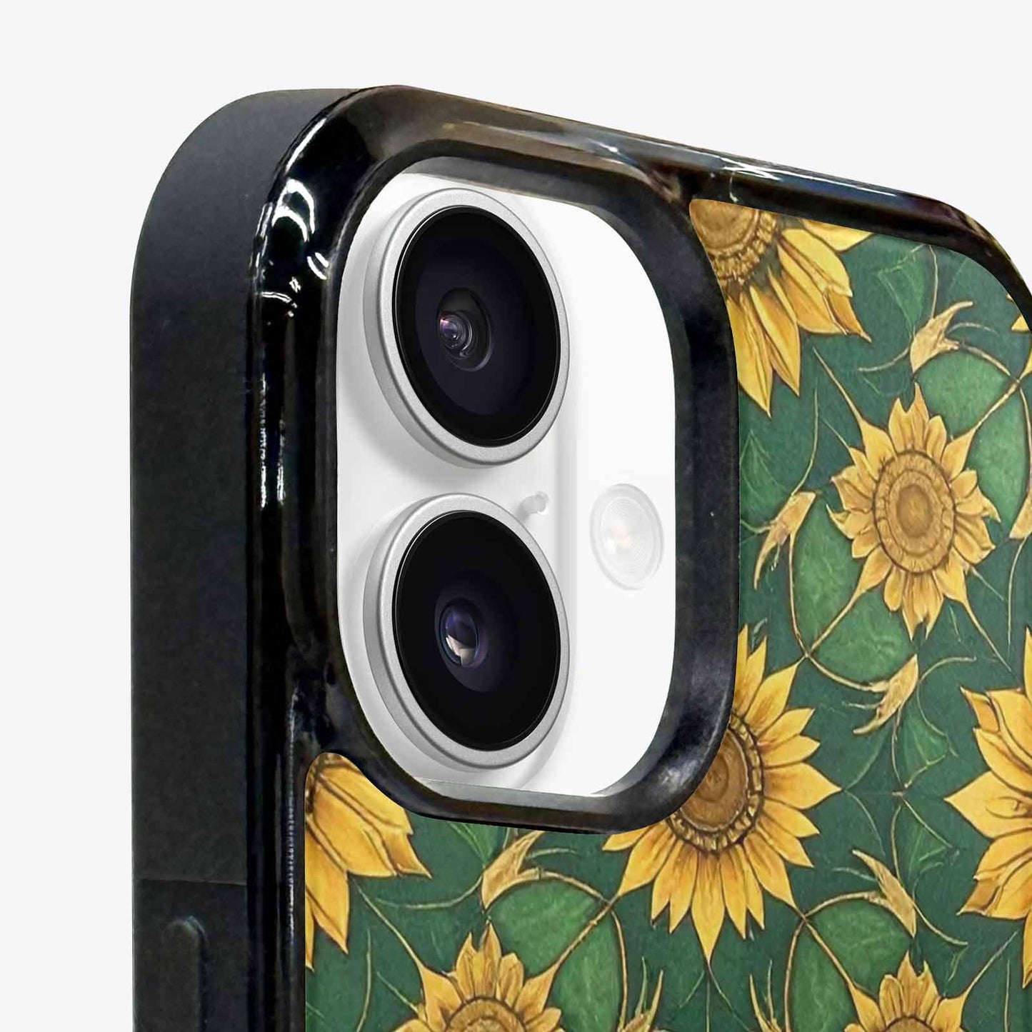 iPhone 16 Plus Case — Sunflower Mandala Kaleidoscope, Custom Print Case Cover