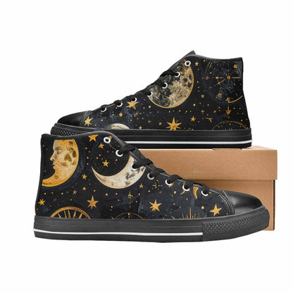 MEN'S Zodiac Constellation Star High Top Canvas Grunge Shoes
