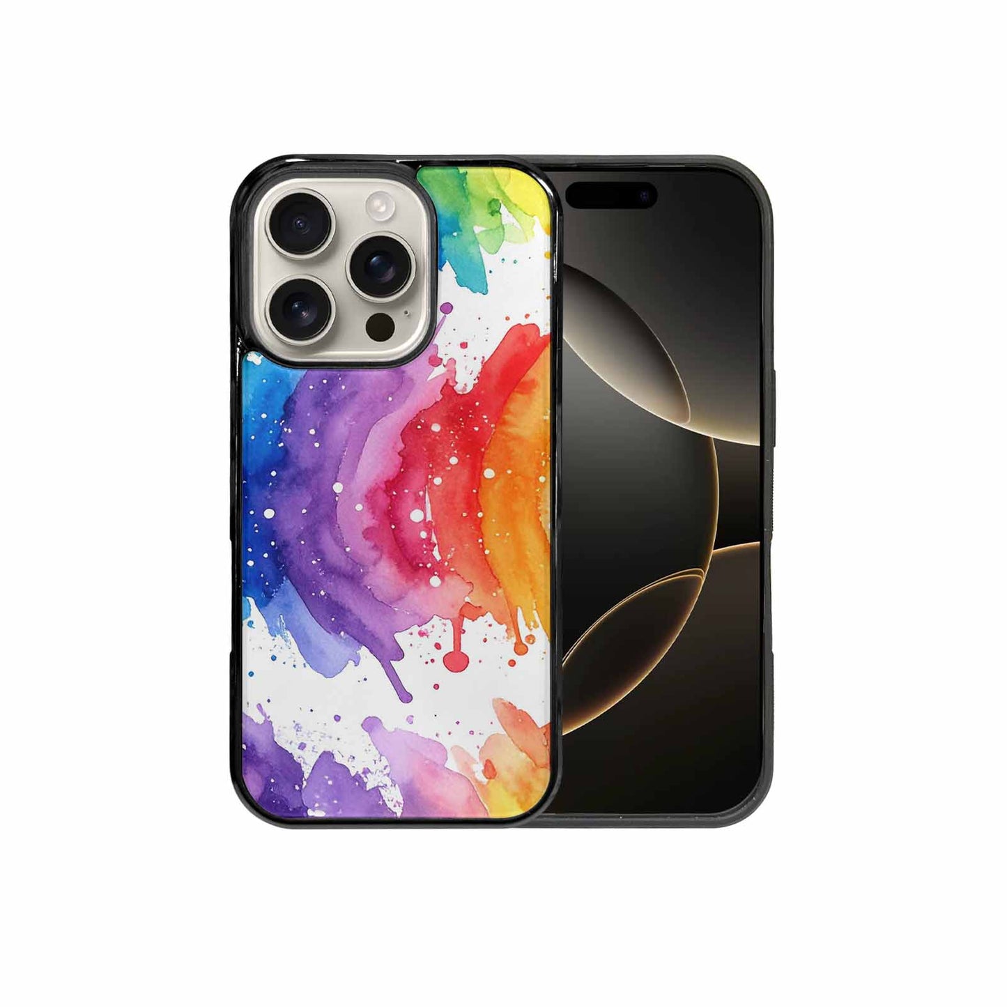 iPhone 16 Pro Case — Watercolor Splash Abstract Pattern Seamless Repeat, Custom Designed Case Cover