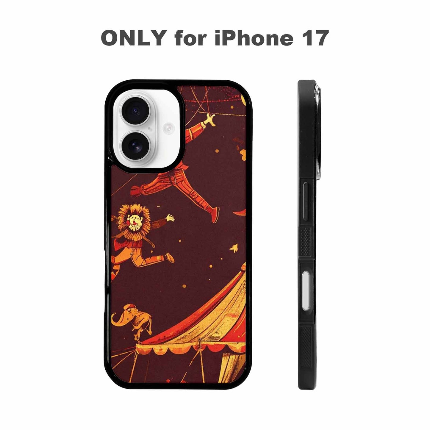 iPhone 17 Case — Vintage Circus Art Pattern Retro Vintage, Custom Printed Phone Case