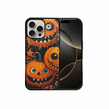 iPhone 16 Pro Max Case — Cartoon Pumpkin Monster, Custom Art Phone Cover