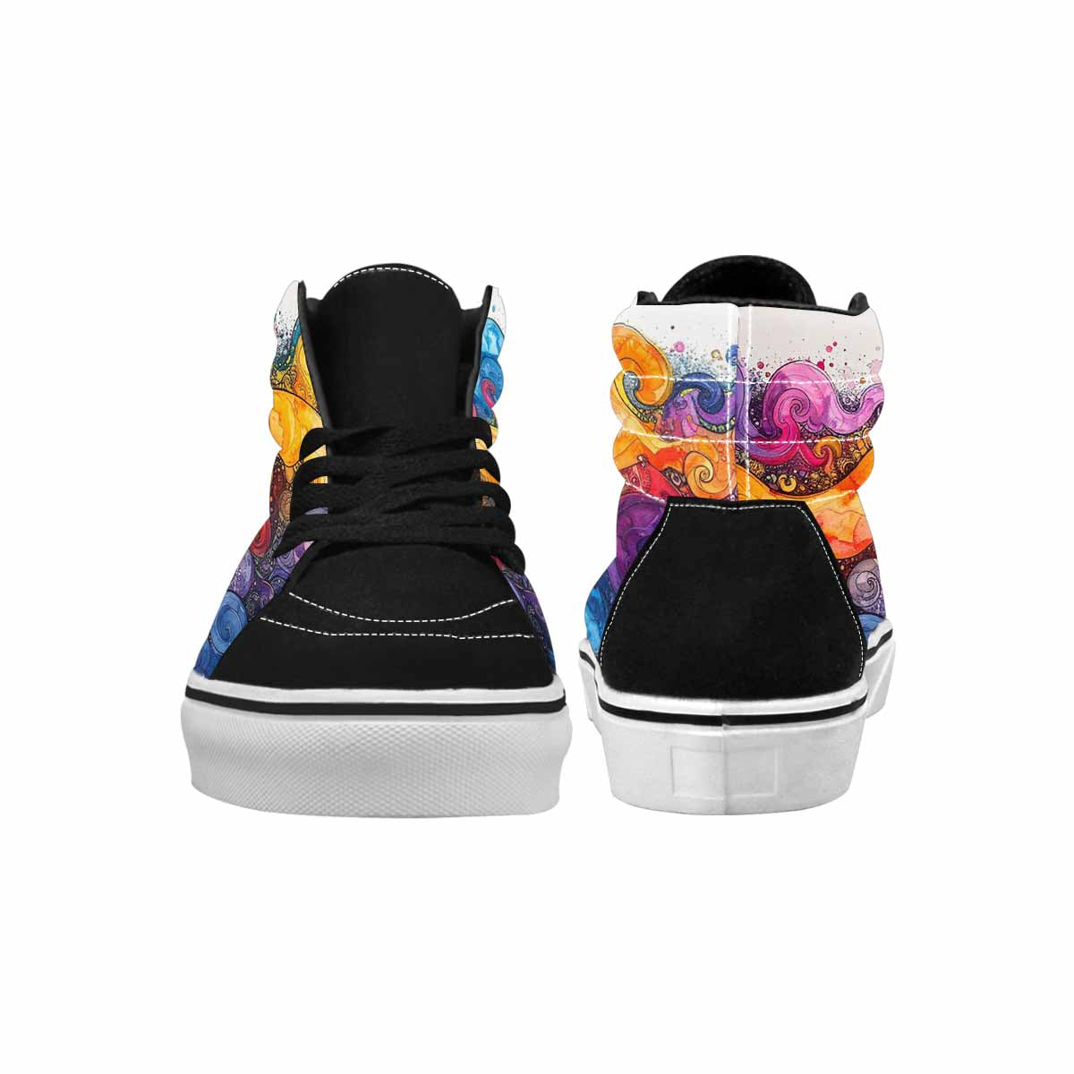 MEN'S Tie High Top Canvas Neon Fantasy Shoes