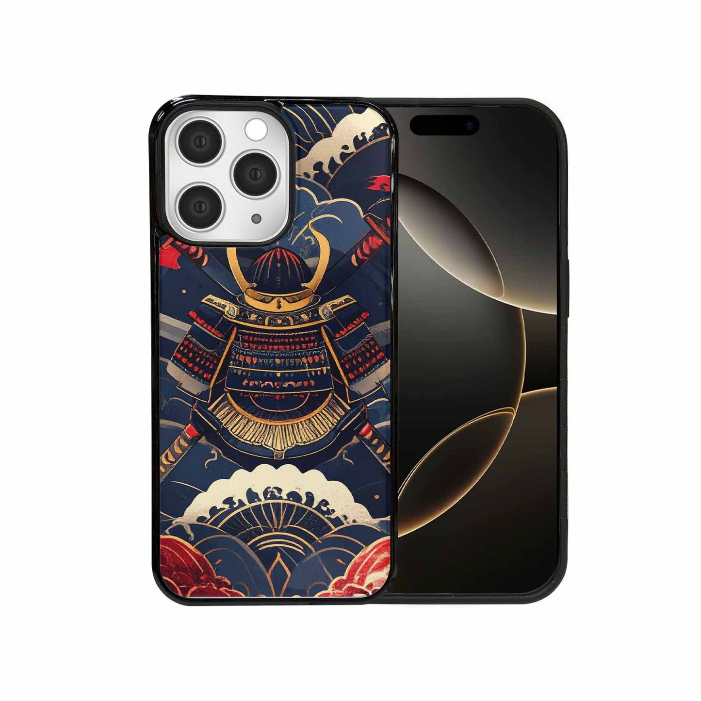 iPhone 15 Pro Max Case — Samurai Art Repeat Pattern, Original Design Phone Case