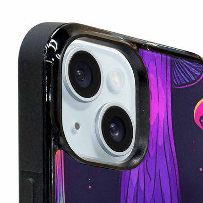 iPhone 15 Plus Case — Psychedelic Mushroom Cartoon Pattern, Original Design Phone Case