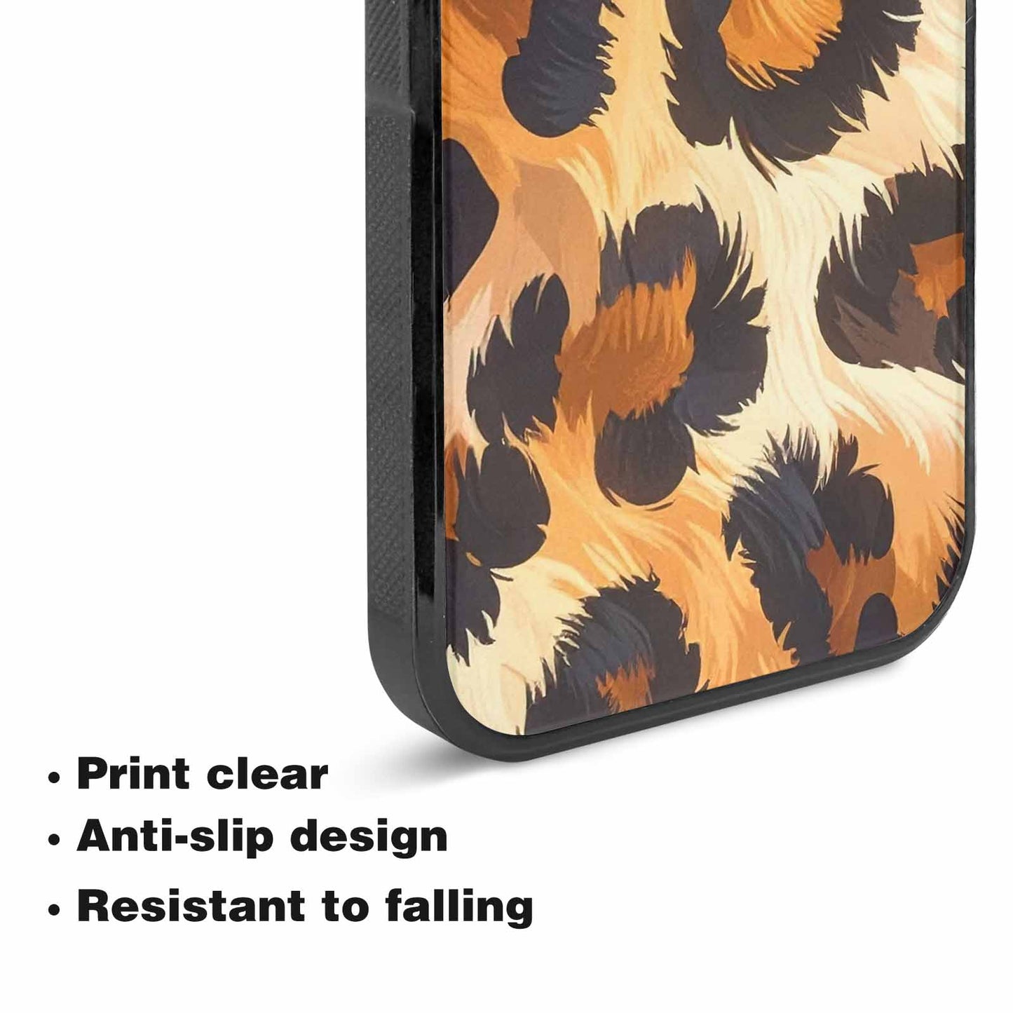 iPhone 15 Case — Leopard Soft Airbrush Gradient, Custom Made Phone Cover