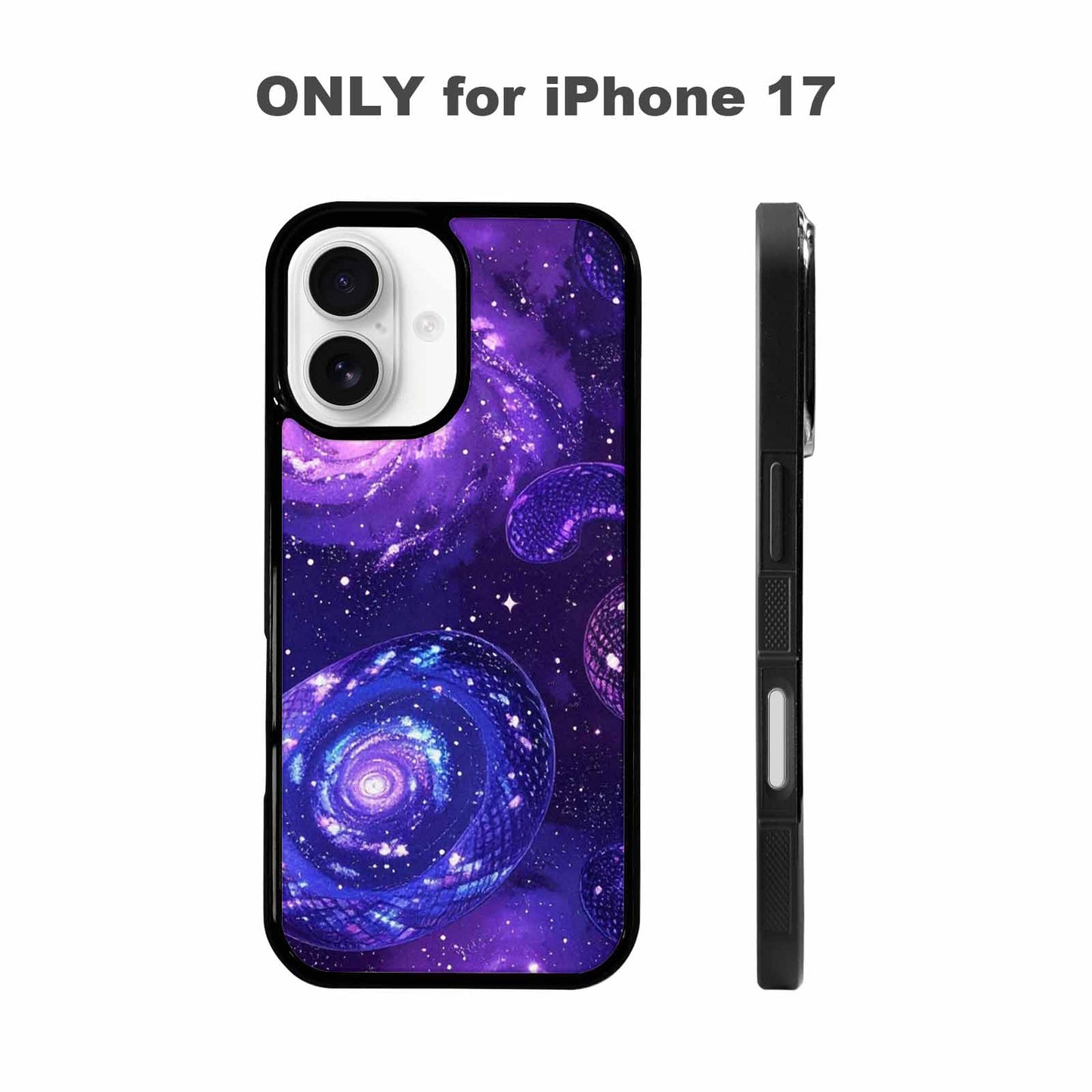 iPhone 17 Case — Galaxy Snake Print Galaxy Space, Unique Phone Case Design