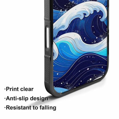 iPhone 17 Case — Glossy Winter Wave Cartoon Cute, Custom Printed Phone Case