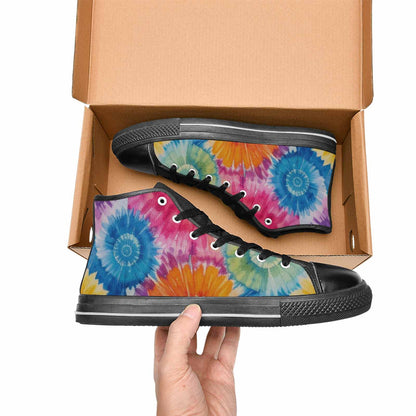 MEN'S Tie Dye Swirl High Top Canvas Y2K Shoes